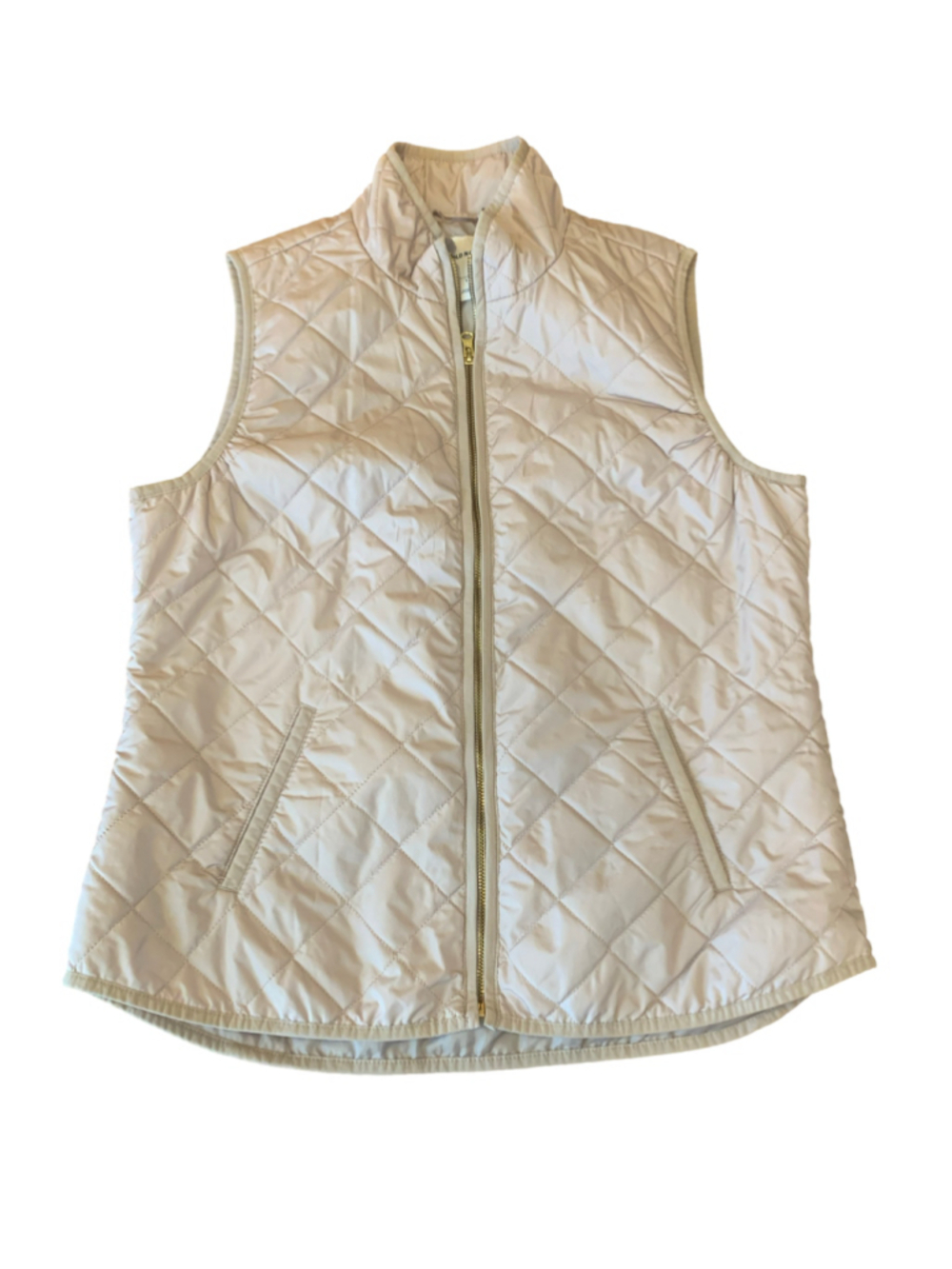 Women's Old Navy Quilted Vest Silver / Gray Size L